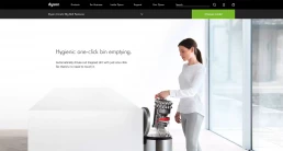 Dyson Cinetic homepage website design