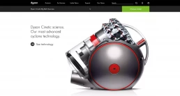 Dyson Cinetic homepage website design