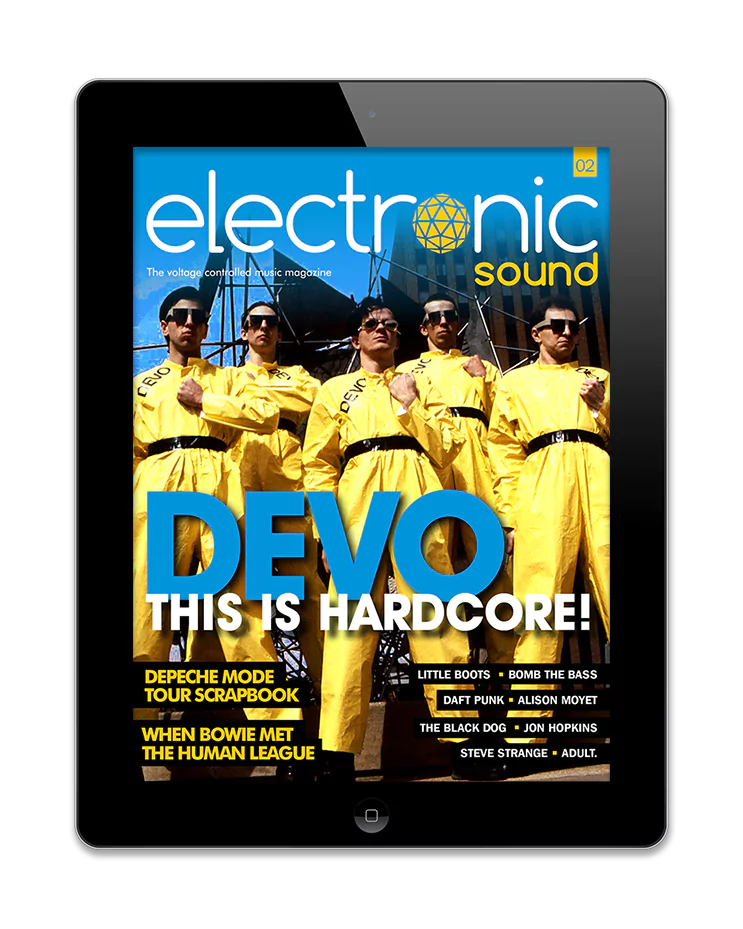 Electronic sound magazine Devo cover