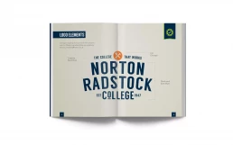 Norton Radstock College brand guidelines spread