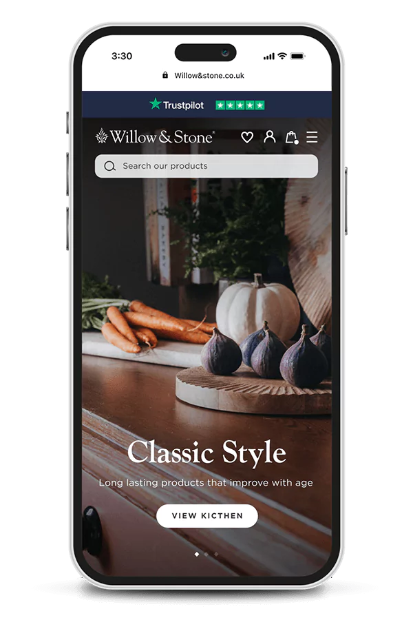 Willow & Stone Shopify website design