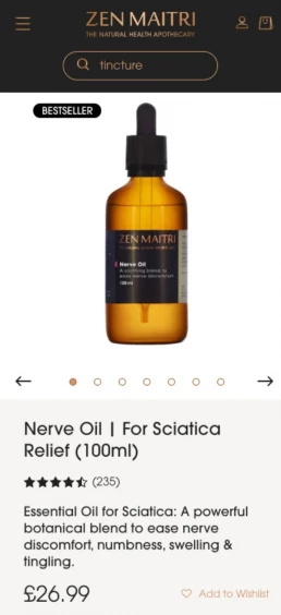 Zen Maitri Old website before Shopify CRO work