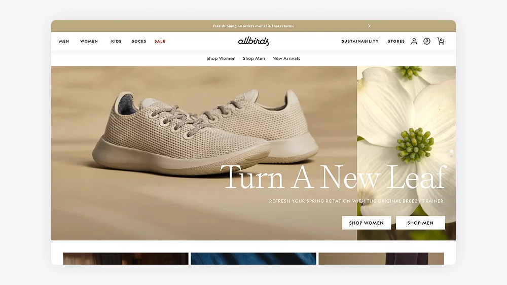 Allbirds Shopify Website Design