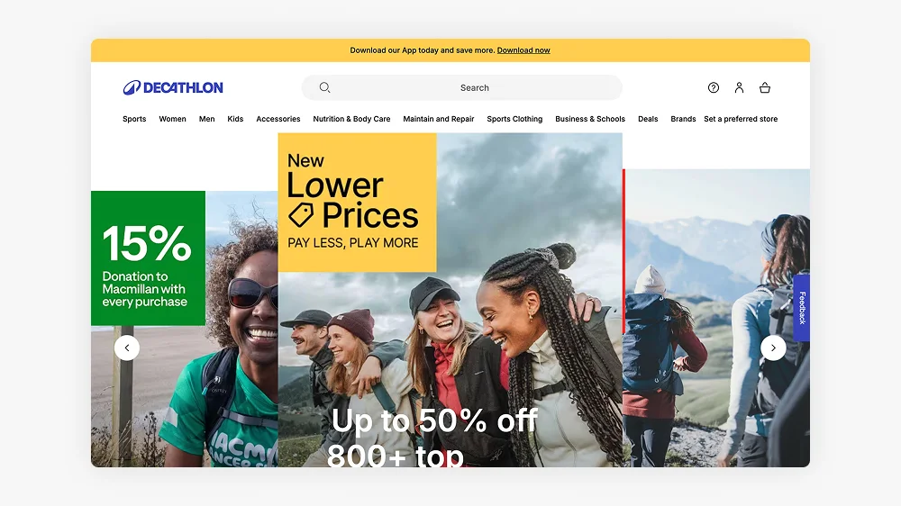 Decathlon Shopify Website Design