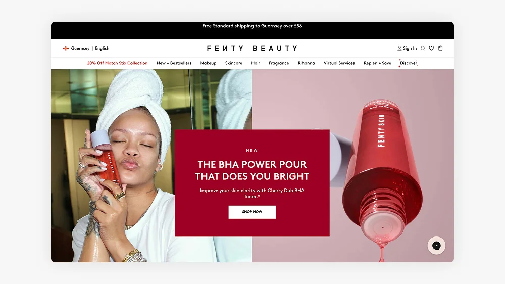 Fenty Beauty Shopify Website Design