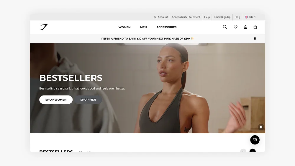 Gymshark Shopify Website Design