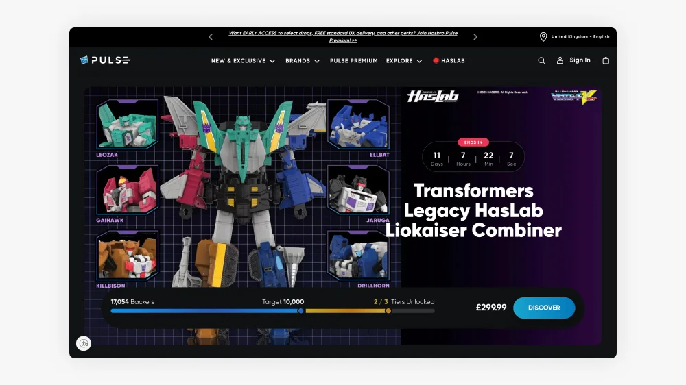 Hasbro Pulse Shopify Website Design