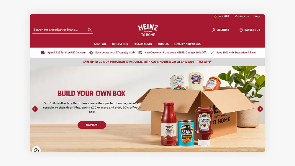 Heinz Shopify Website Design