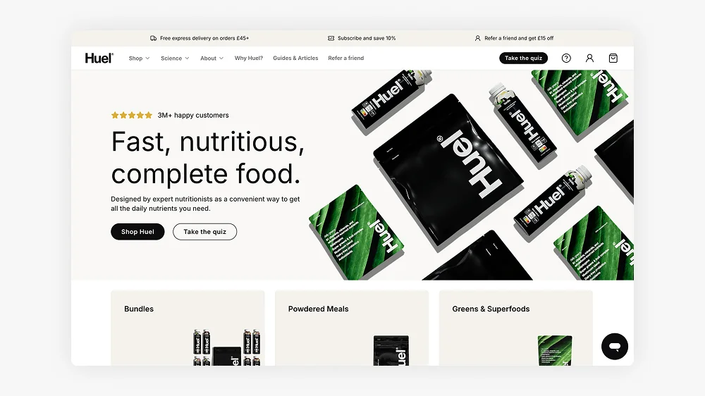 Huel Shopify Website Design