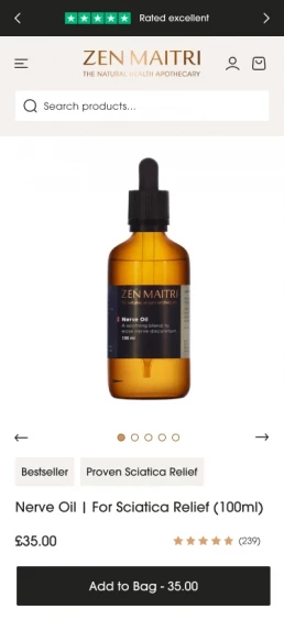 Zen Maitri New website after Shopify CRO work