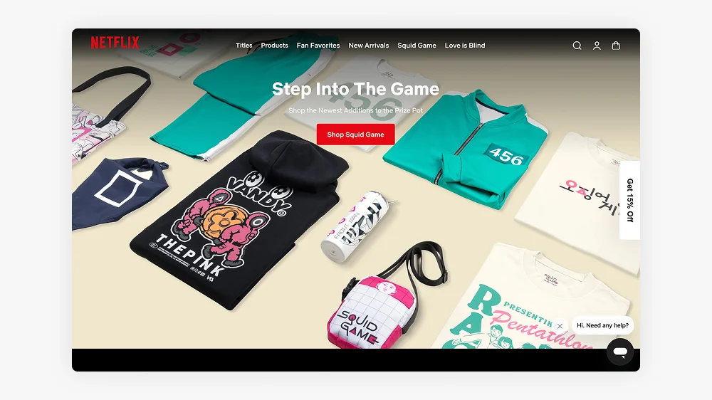 Netflix Shopify Website Design