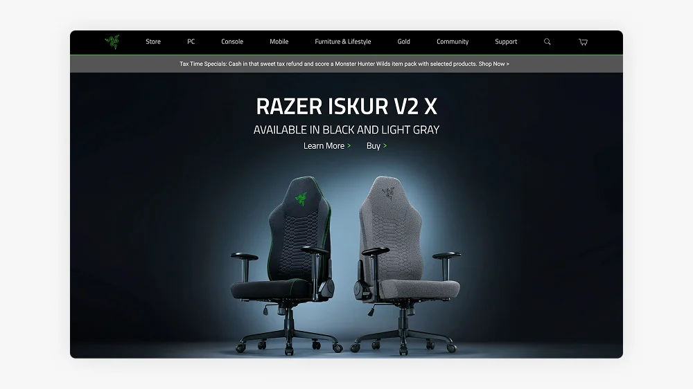 Razer Shopify Website Design