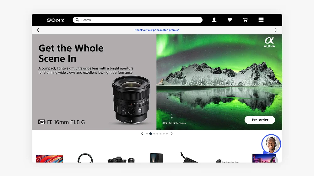 Sony Shopify Website Design