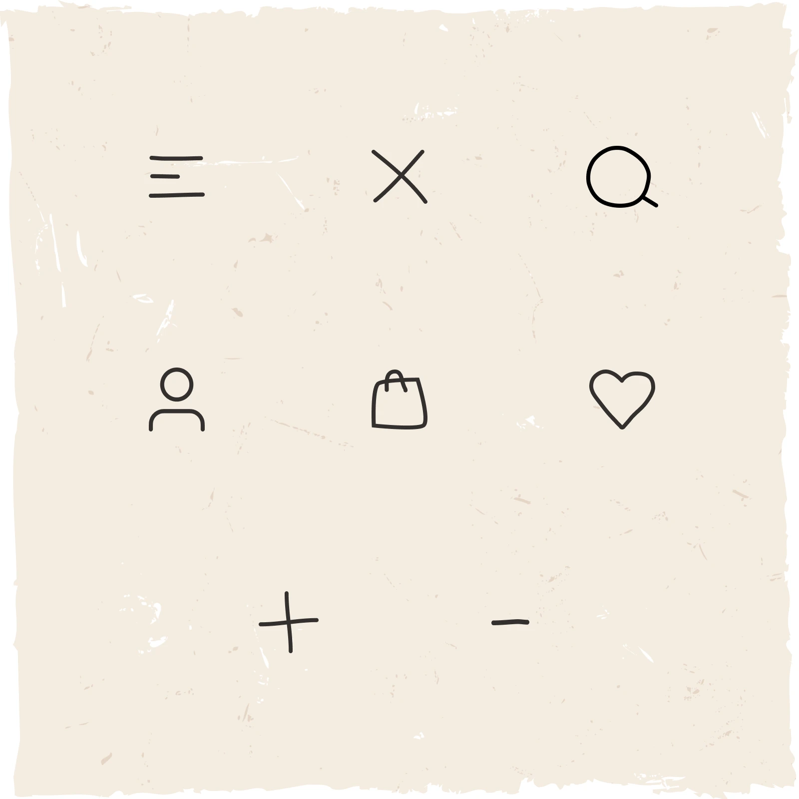 East West Apparel bespoke hand drawn UI Iocns