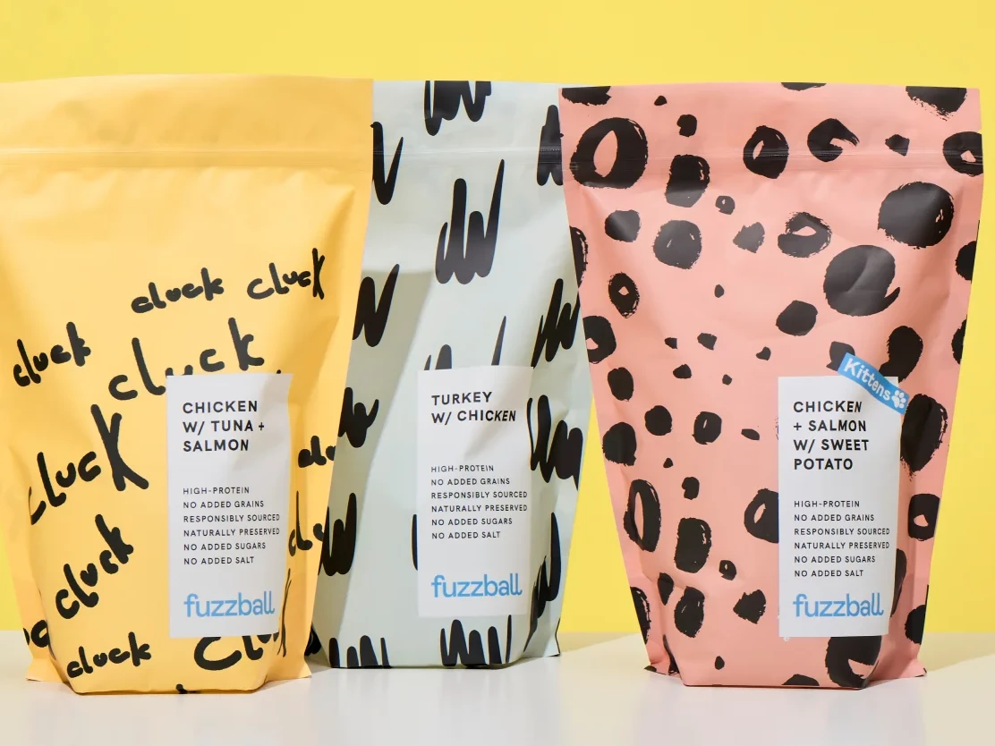 Fuzball wet cat food products