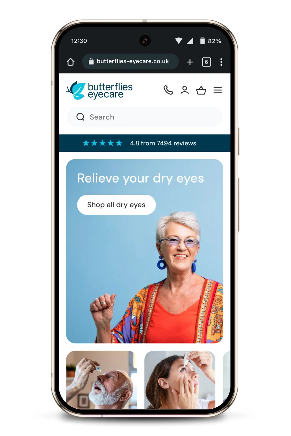 Shopify Website Design for Butterflies Eyecare
