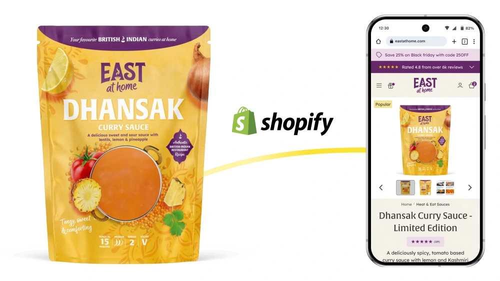 Shopify designer for DTC brands visual showing how easy it is to have a unique product and sell it on Shopify